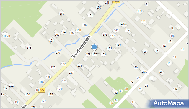Lipa, Sandomierska, 157, mapa Lipa