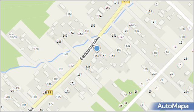 Lipa, Sandomierska, 159, mapa Lipa