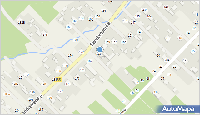 Lipa, Sandomierska, 163A, mapa Lipa