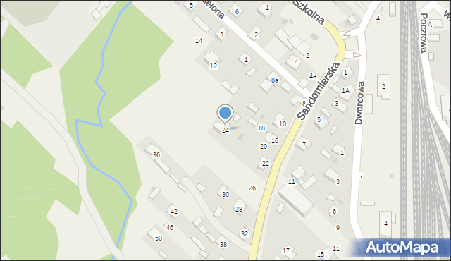 Lipa, Sandomierska, 24, mapa Lipa