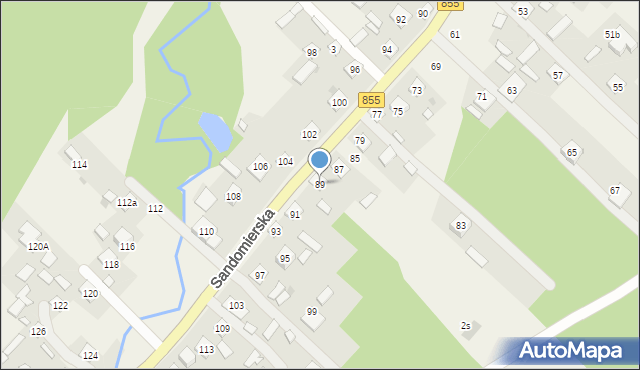 Lipa, Sandomierska, 89, mapa Lipa