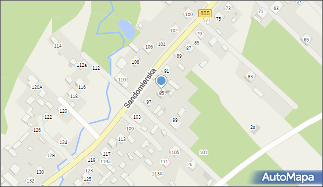 Lipa, Sandomierska, 95, mapa Lipa