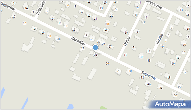 Lipsk, Saperów, 24, mapa Lipsk