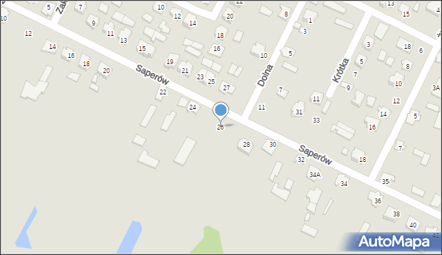 Lipsk, Saperów, 26, mapa Lipsk