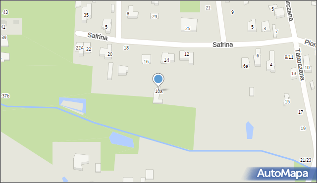 Łódź, Safrina Horacego, 10a, mapa Łodzi