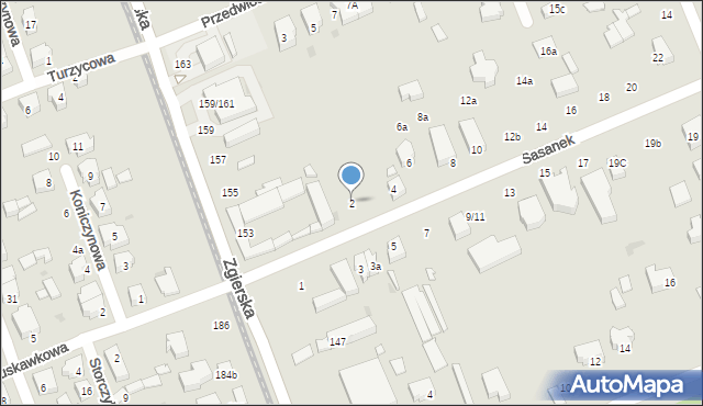 Łódź, Sasanek, 2, mapa Łodzi