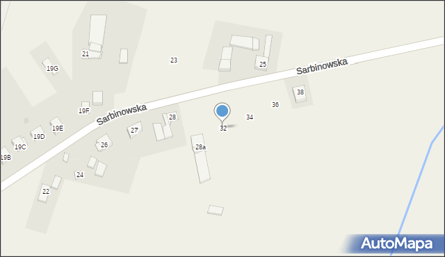 Łowęcin, Sarbinowska, 32, mapa Łowęcin