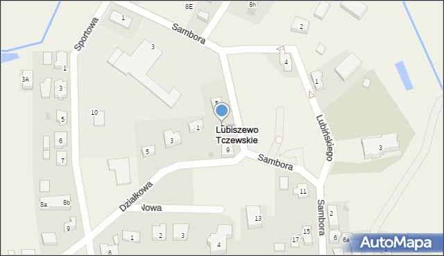 Lubiszewo Tczewskie, Sambora, 7, mapa Lubiszewo Tczewskie