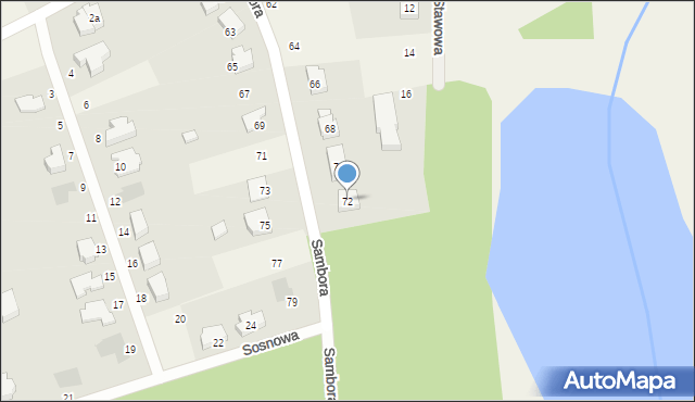 Lubiszewo Tczewskie, Sambora, 72, mapa Lubiszewo Tczewskie