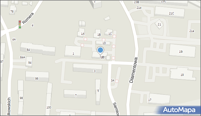 Lublin, Samsonowicza Jana, 1f, mapa Lublina