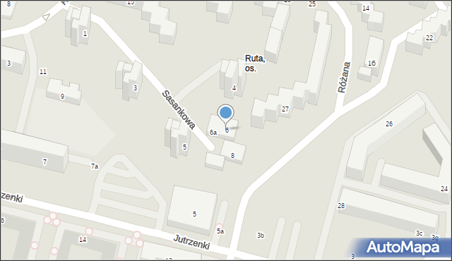 Lublin, Sasankowa, 6, mapa Lublina