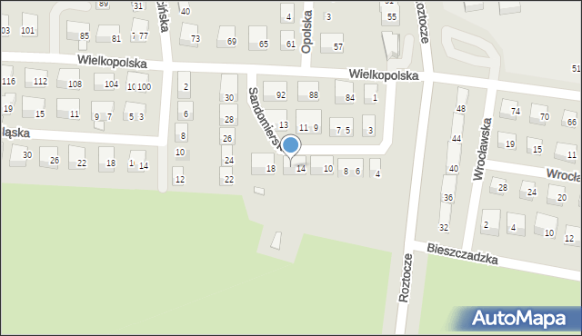 Lublin, Sandomierska, 16, mapa Lublina