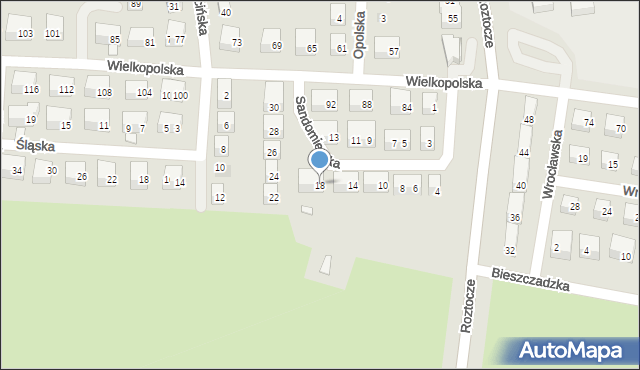 Lublin, Sandomierska, 18, mapa Lublina