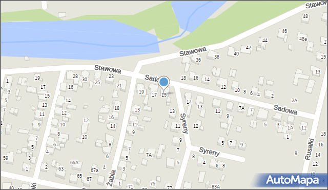 Lubliniec, Sadowa, 15, mapa Lubliniec