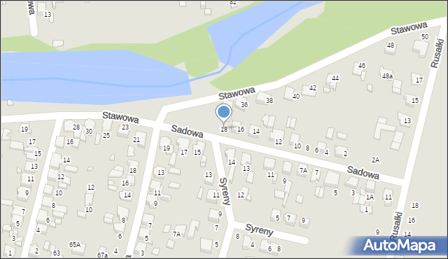 Lubliniec, Sadowa, 18, mapa Lubliniec