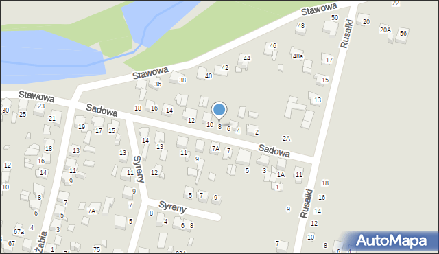 Lubliniec, Sadowa, 8, mapa Lubliniec