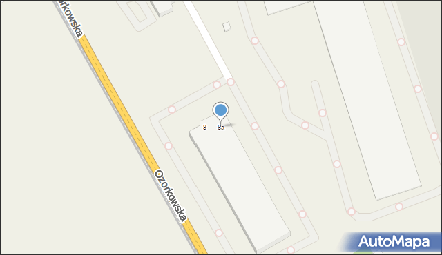 Lućmierz, Sadowa, 8a, mapa Lućmierz