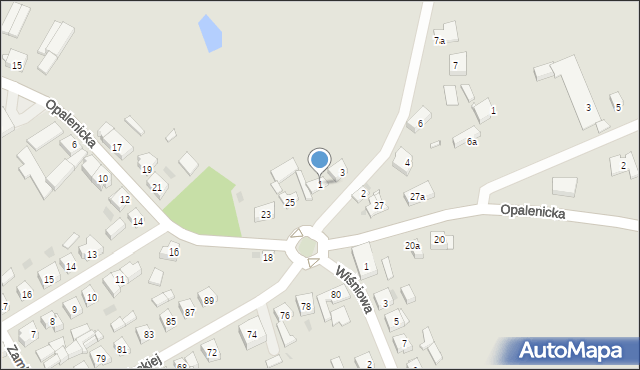 Lwówek, Sadowa, 1, mapa Lwówek