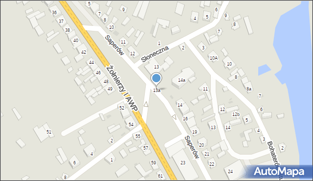 Magnuszew, Saperów, 13a, mapa Magnuszew