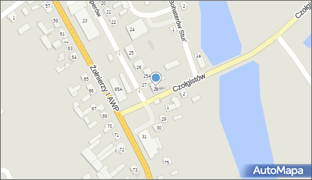 Magnuszew, Saperów, 28, mapa Magnuszew