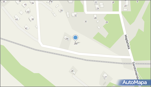 Majdan Królewski, Sandomierska, 29d, mapa Majdan Królewski