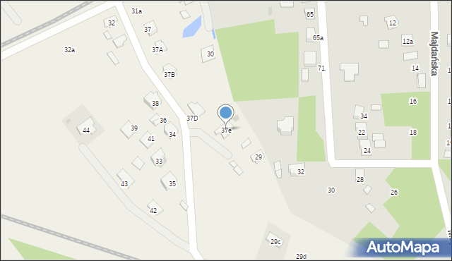Majdan Królewski, Sandomierska, 37e, mapa Majdan Królewski