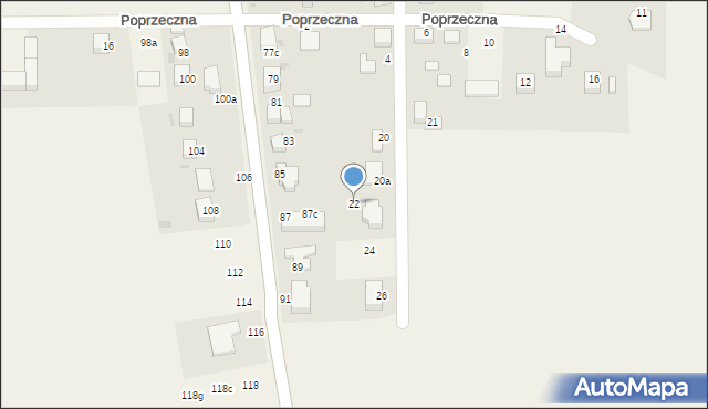 Malczyce, Sadowa, 22, mapa Malczyce