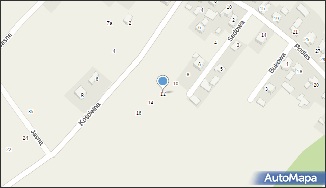 Malec, Sadowa, 12, mapa Malec