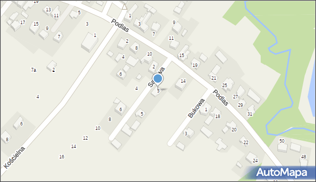 Malec, Sadowa, 3, mapa Malec