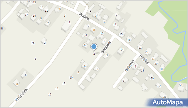 Malec, Sadowa, 4, mapa Malec