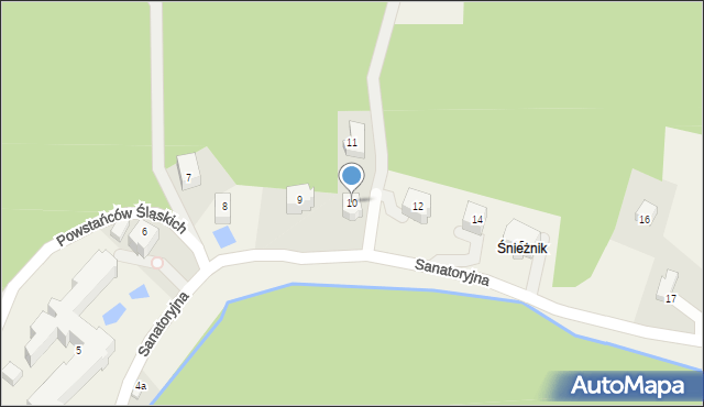 Międzygórze, Sanatoryjna, 10, mapa Międzygórze
