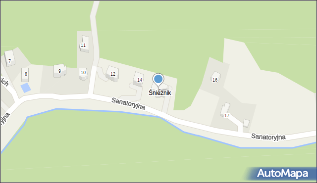 Międzygórze, Sanatoryjna, 15, mapa Międzygórze