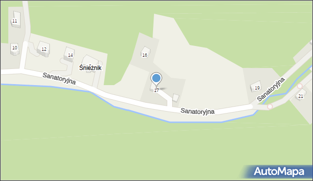 Międzygórze, Sanatoryjna, 17, mapa Międzygórze