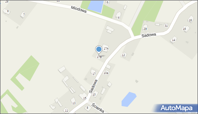 Mielnik, Sadowa, 17B, mapa Mielnik