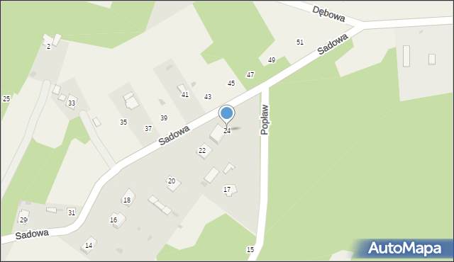 Mielnik, Sadowa, 24, mapa Mielnik