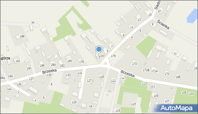 Mielnik, Sadowa, 3, mapa Mielnik