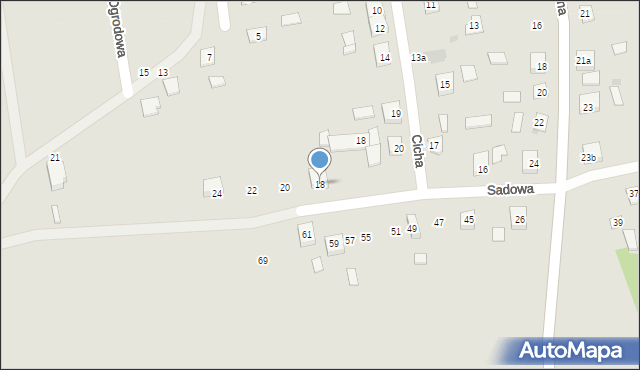 Modliborzyce, Sadowa, 18, mapa Modliborzyce