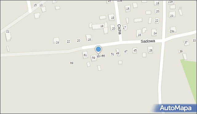 Modliborzyce, Sadowa, 57, mapa Modliborzyce