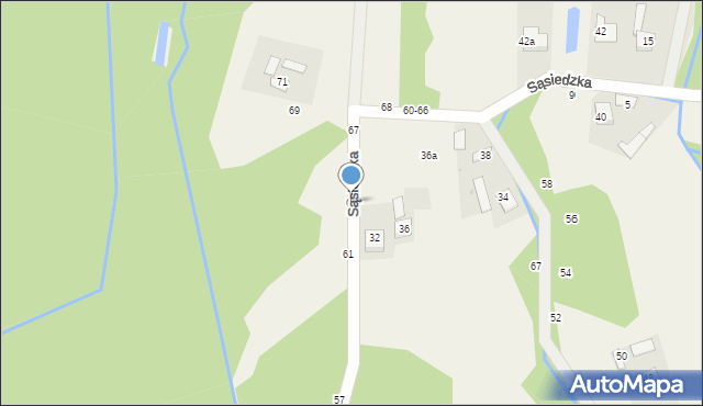Mokrzyska, Sąsiedzka, 63, mapa Mokrzyska