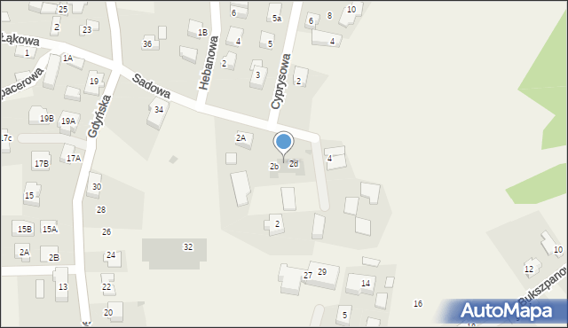 Mosty, Sadowa, 2c, mapa Mosty