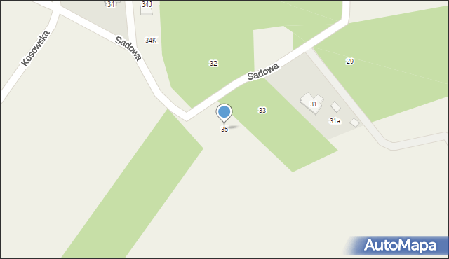 Mroków, Sadowa, 35, mapa Mroków