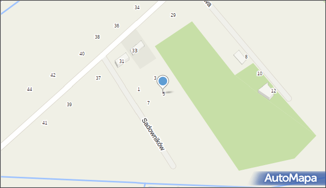 Mroków, Sadowników, 5, mapa Mroków