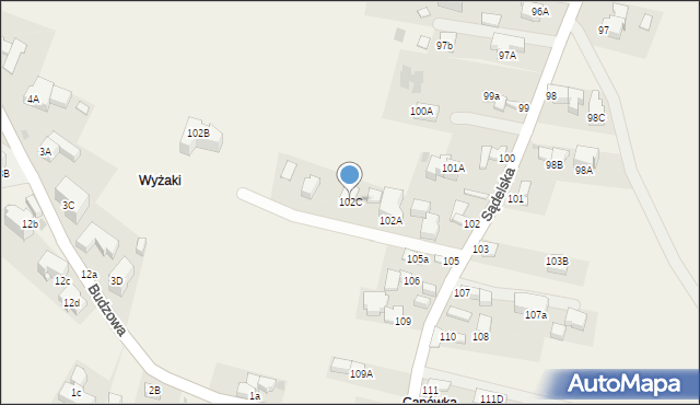 Murzasichle, Sądelska, 102C, mapa Murzasichle