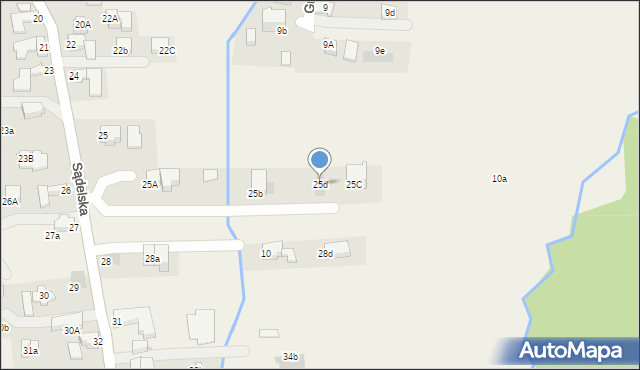 Murzasichle, Sądelska, 25d, mapa Murzasichle