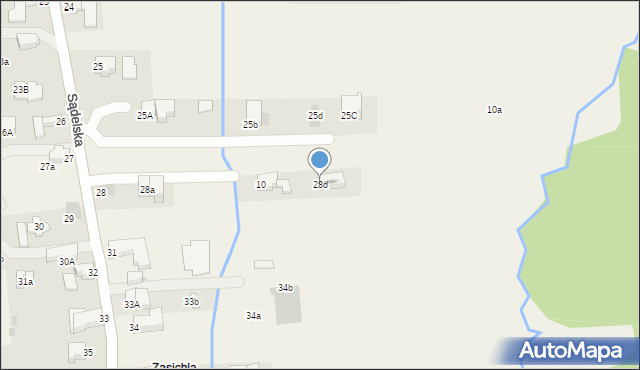 Murzasichle, Sądelska, 28d, mapa Murzasichle
