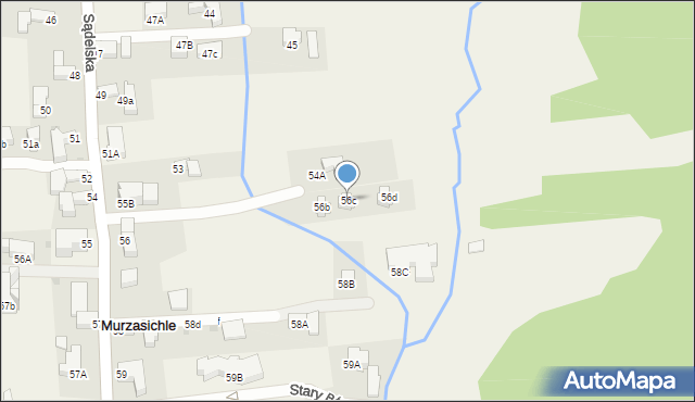 Murzasichle, Sądelska, 56c, mapa Murzasichle