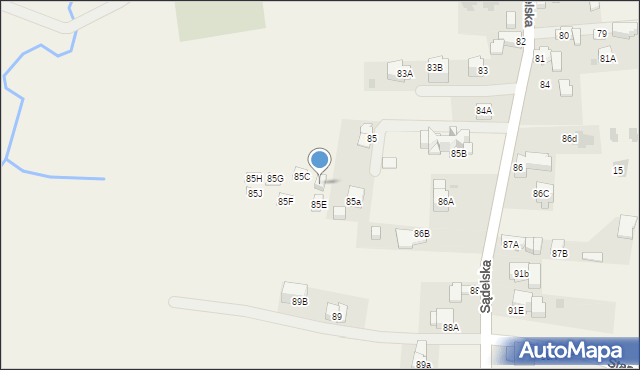 Murzasichle, Sądelska, 85D, mapa Murzasichle