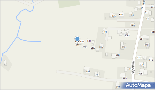 Murzasichle, Sądelska, 85J, mapa Murzasichle