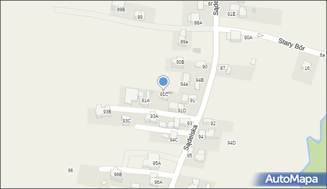 Murzasichle, Sądelska, 91C, mapa Murzasichle