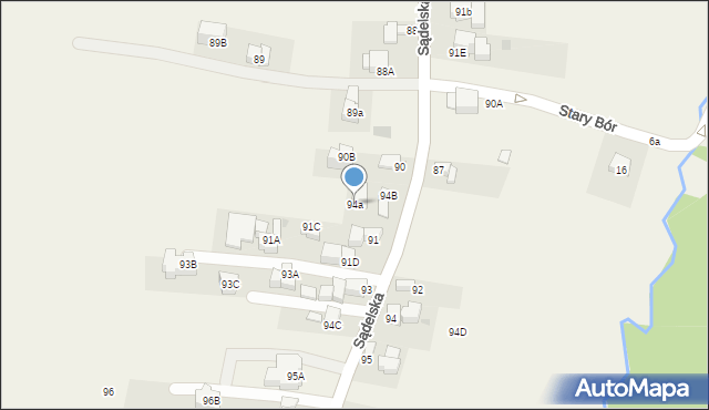 Murzasichle, Sądelska, 94a, mapa Murzasichle